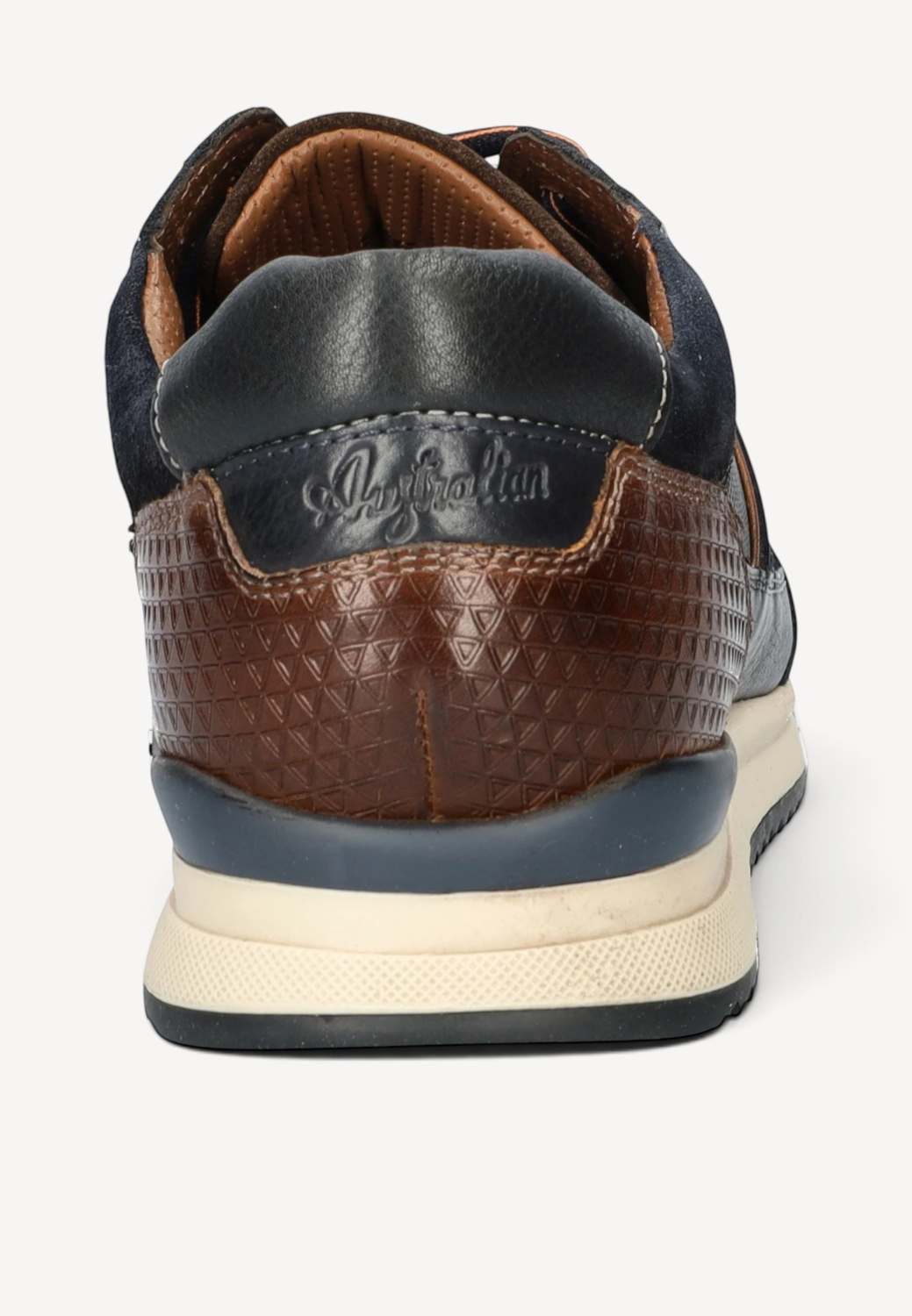 Heren veterschoenen-Blauw leer