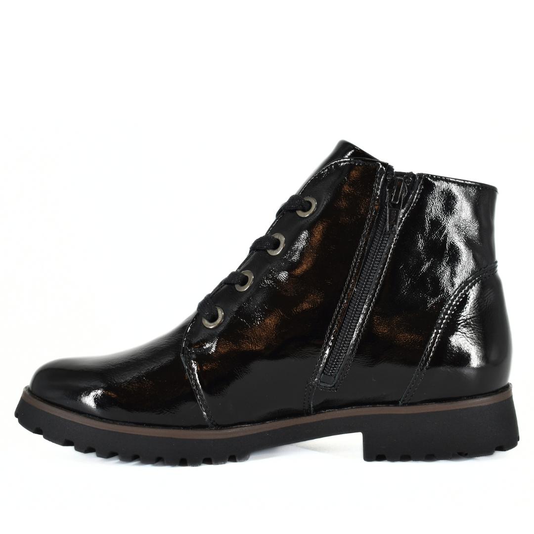 DAMES BOOTS+KORT LAARS-Zwart lak