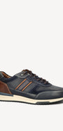 Heren veterschoenen-Blauw leer