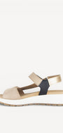 DAMES OPEN SCHOENEN-Bruin combi kleur