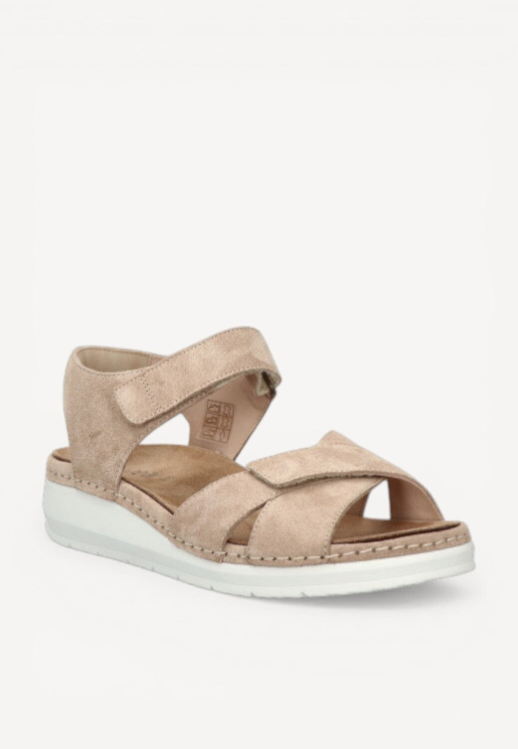 DAMES OPEN SCHOENEN-Beige suède/nubuck