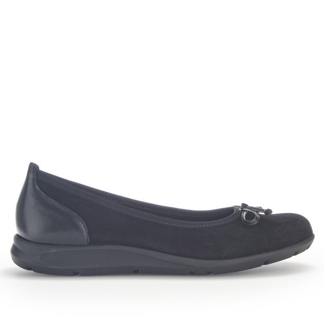 BALLERINAS + PUMPS-Zwart suède