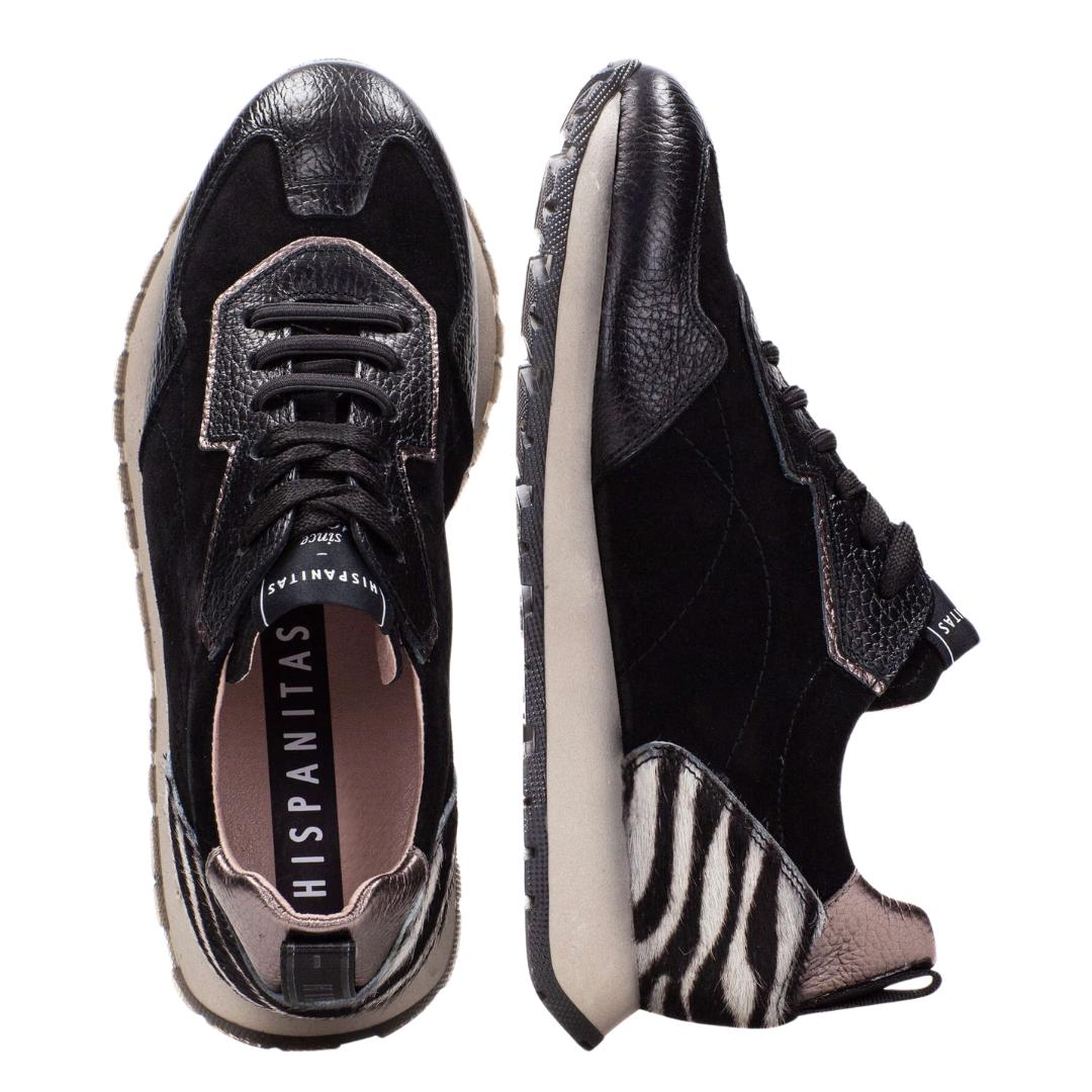 DAMES SPORTIEVE VETERSCHO-Zwart leer