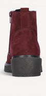DAMES BOOTS+KORT LAARS-Rood suède/nubuck