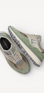 Heren veterschoenen-Groen combi kleur