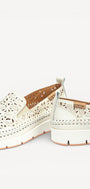 DAMES INSTAPSCHOENEN-Wit leer