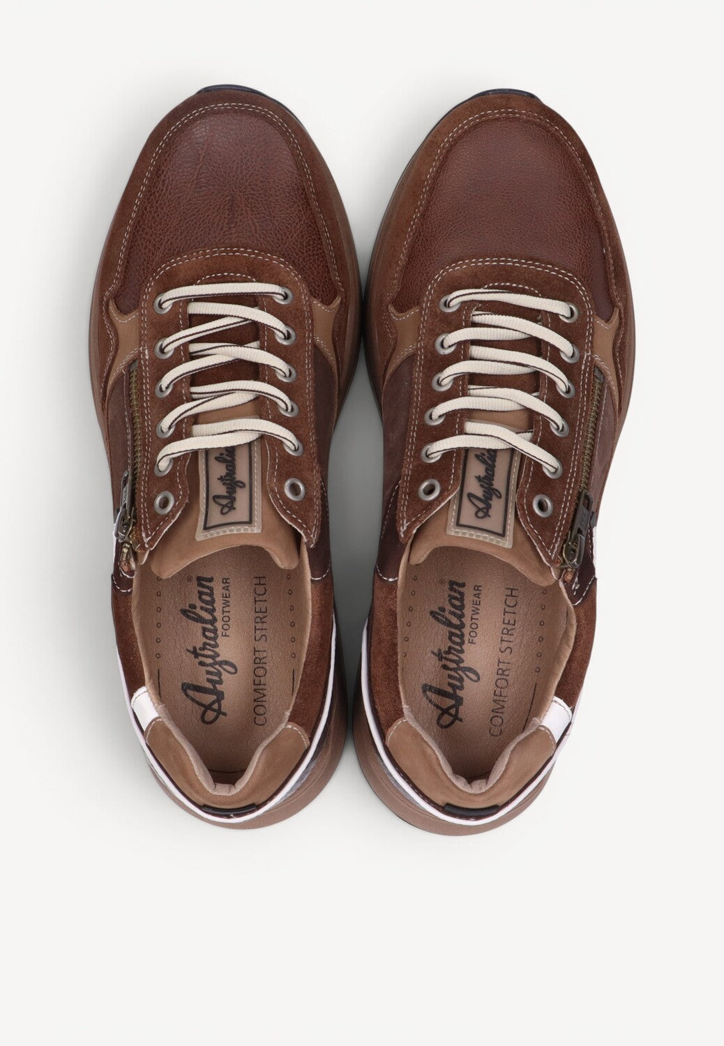 Heren veterschoenen-Bruin suède