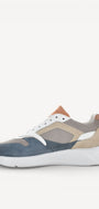 Heren veterschoenen-Blauw combi kleur