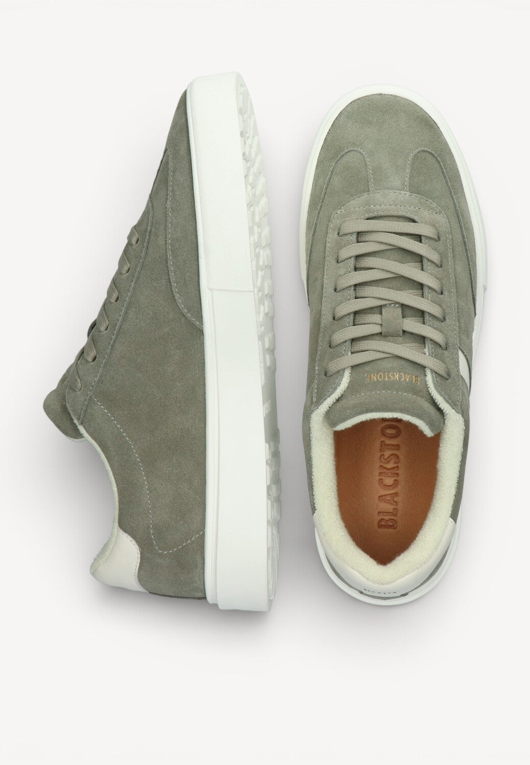 Heren veterschoenen-Groen suède/nubuck