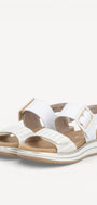 DAMES OPEN SCHOENEN-Wit combi kleur