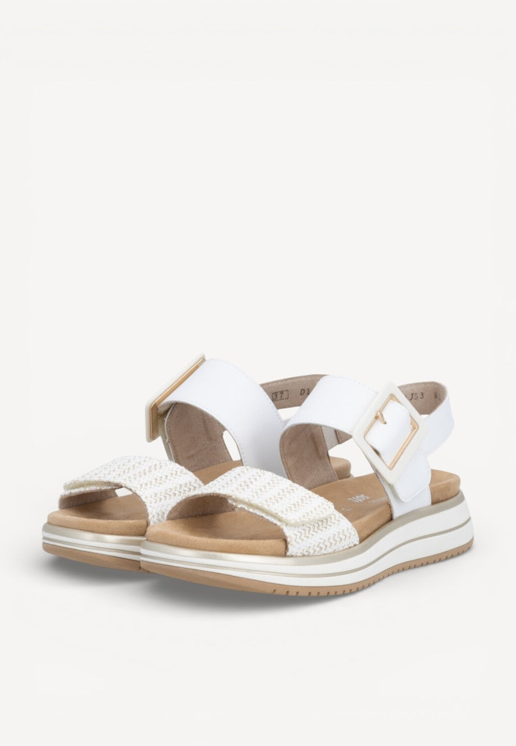 DAMES OPEN SCHOENEN-Wit combi kleur