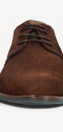 Heren veterschoenen-Bruin suède