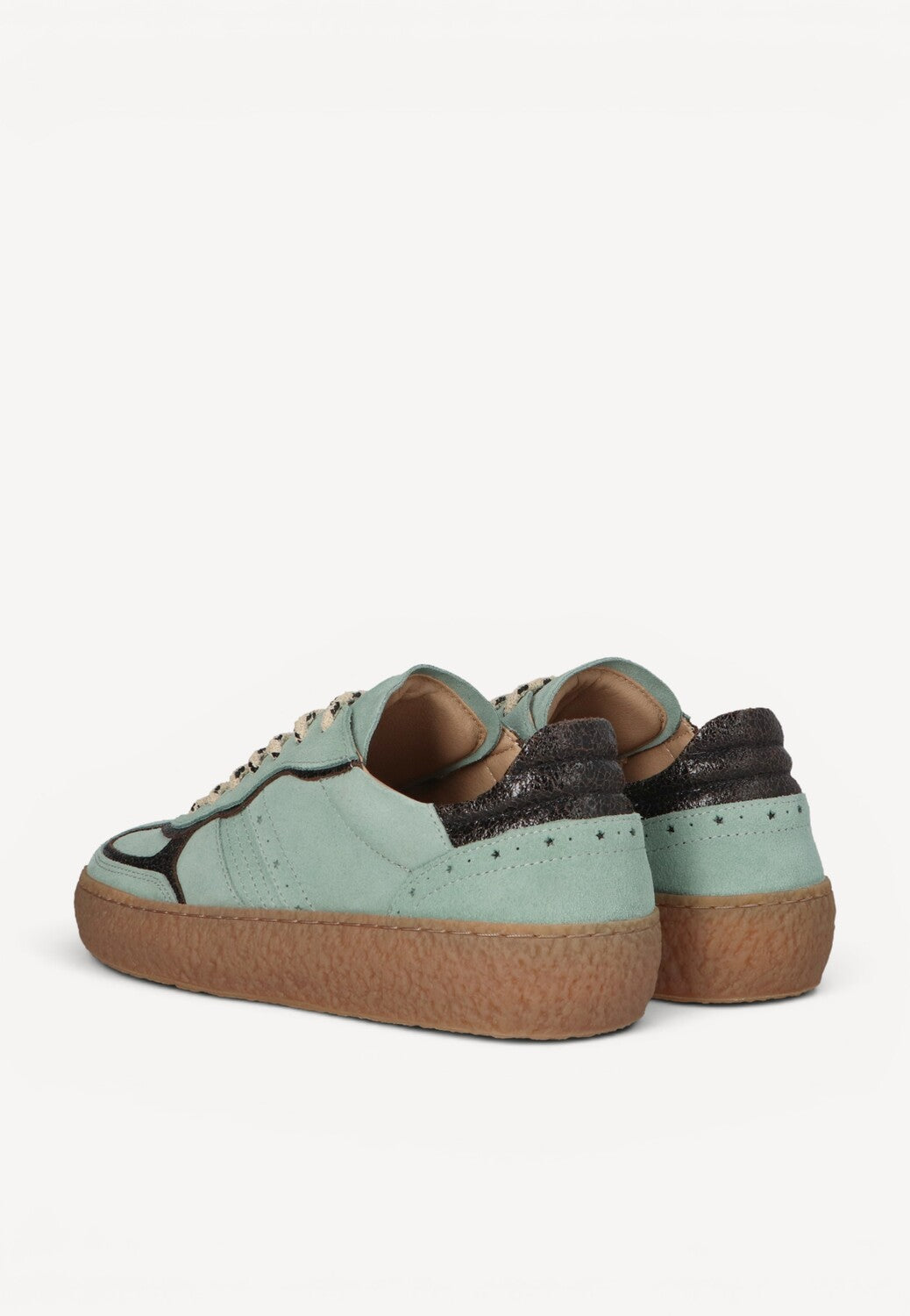 DAMES SPORTIEVE VETERSCHO-Groen suède/nubuck
