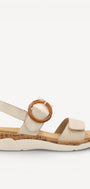 DAMES OPEN SCHOENEN-Beige suède/nubuck