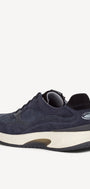 Heren veterschoenen-Blauw suède/nubuck
