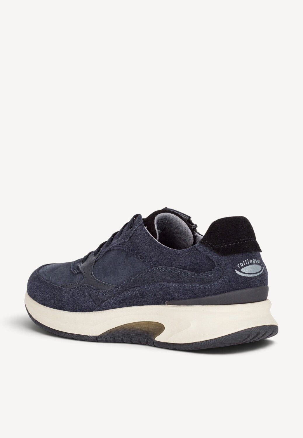 Heren veterschoenen-Blauw suède/nubuck
