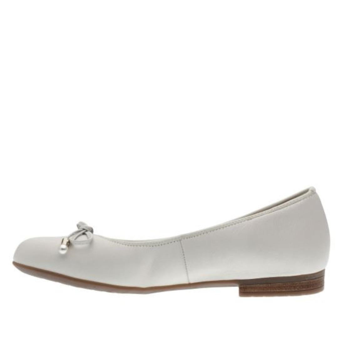 BALLERINAS + PUMPS-Wit leer