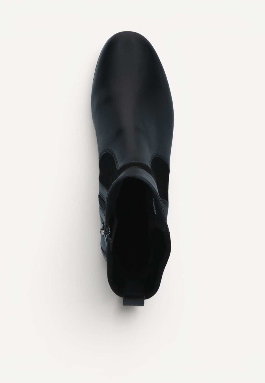 DAMES BOOTS+KORT LAARS-Zwart leer