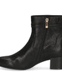 DAMES BOOTS+KORT LAARS-Zwart leer