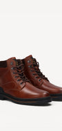 Heren boots-Bruin leer