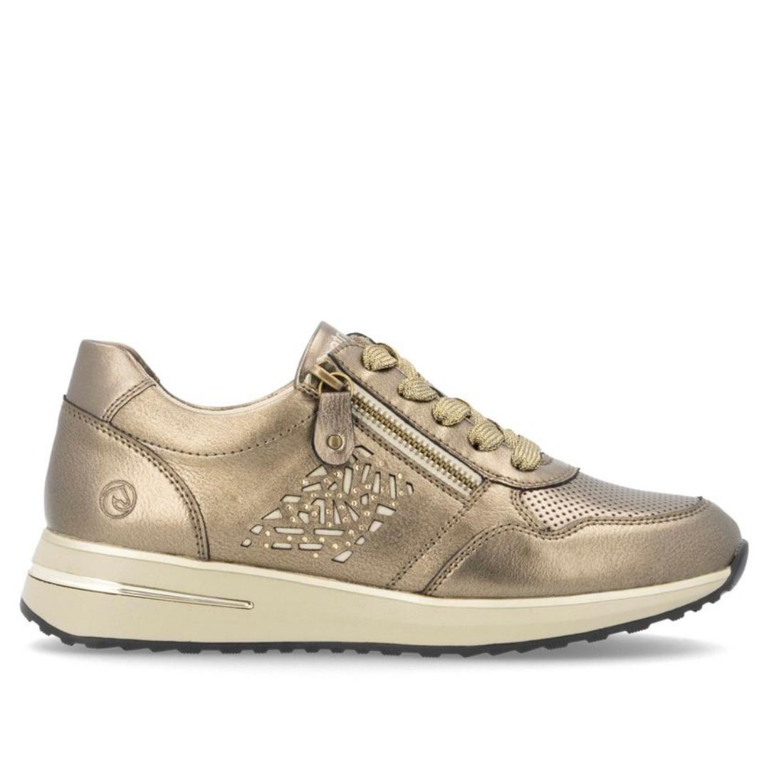 DAMES SPORTIEVE VETERSCHO-Goud leer