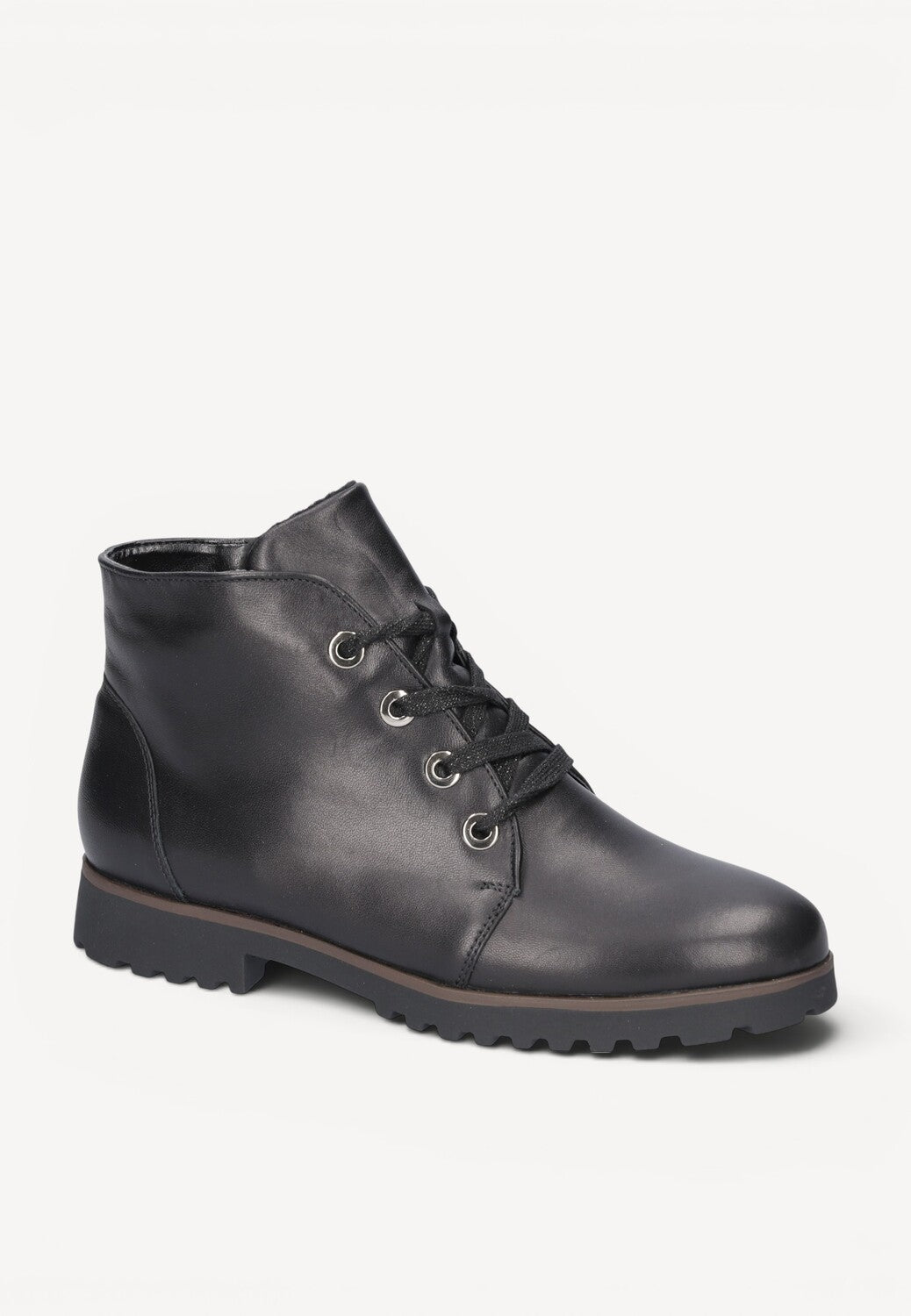 DAMES BOOTS+KORT LAARS-Zwart leer