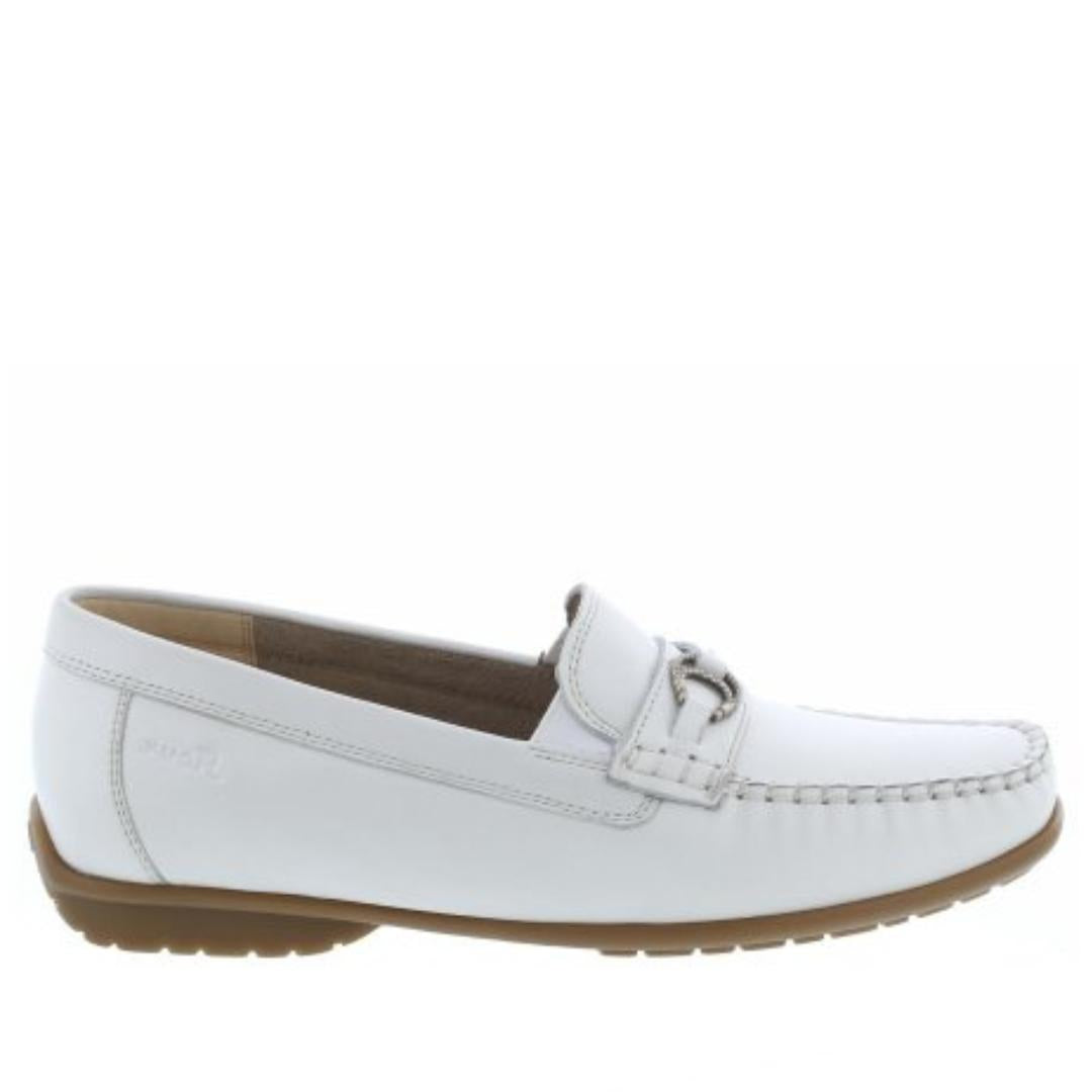 DAMES INSTAPSCHOENEN-Wit leer