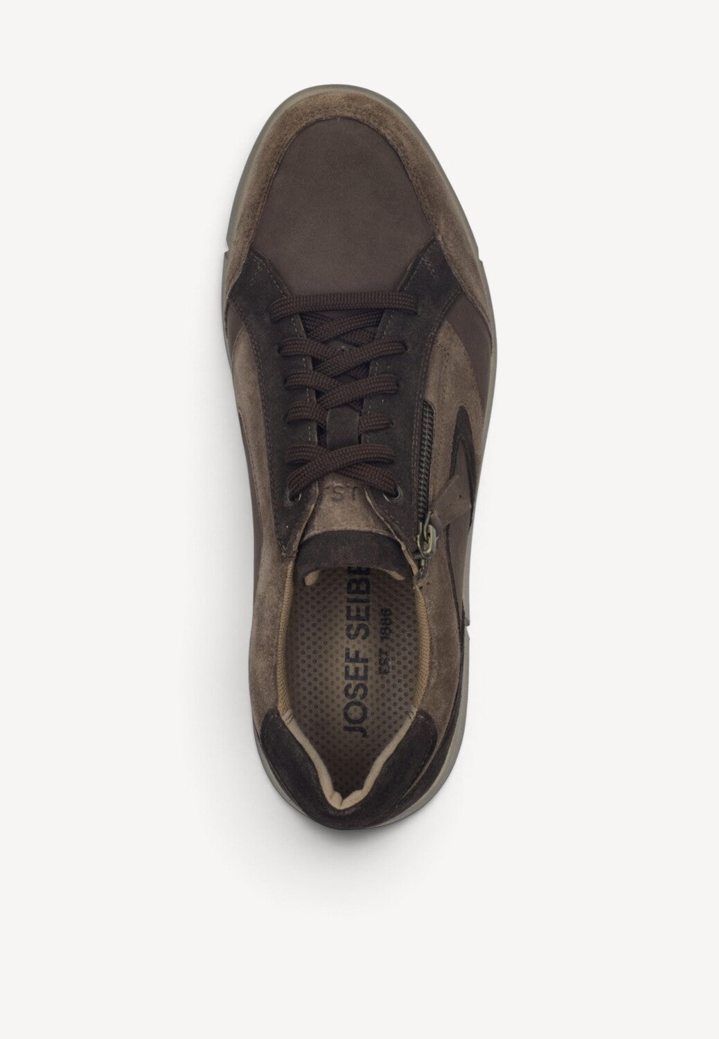 Heren veterschoenen-Bruin combi kleur
