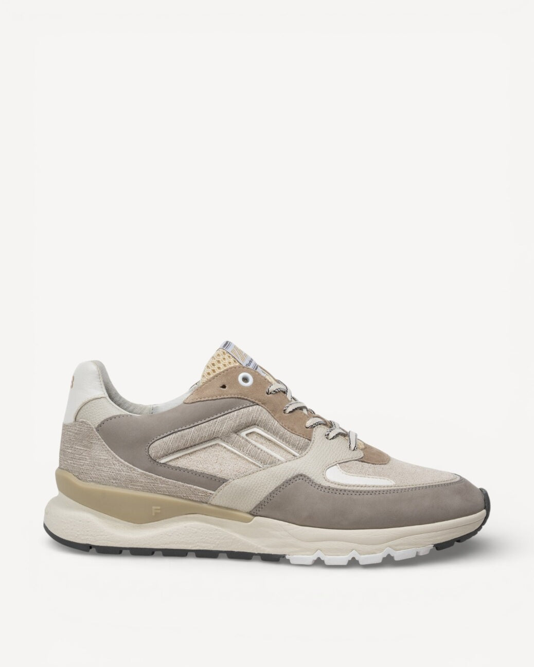 Heren veterschoenen-Beige combi kleur
