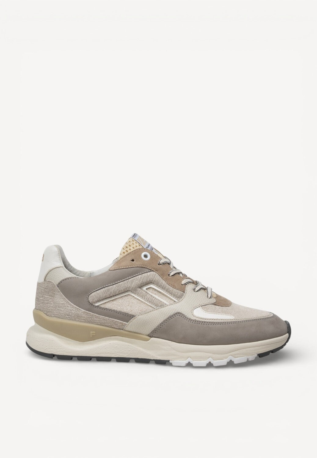 Heren veterschoenen-Beige combi kleur