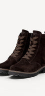 DAMES BOOTS+KORT LAARS-Bruin suède