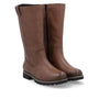 DAMESLAARS LANG/HALFHOOG-Bruin leer