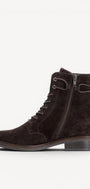 DAMES BOOTS+KORT LAARS-Bruin suède