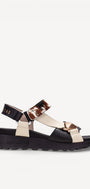 DAMES OPEN SCHOENEN-Zwart combi kleur