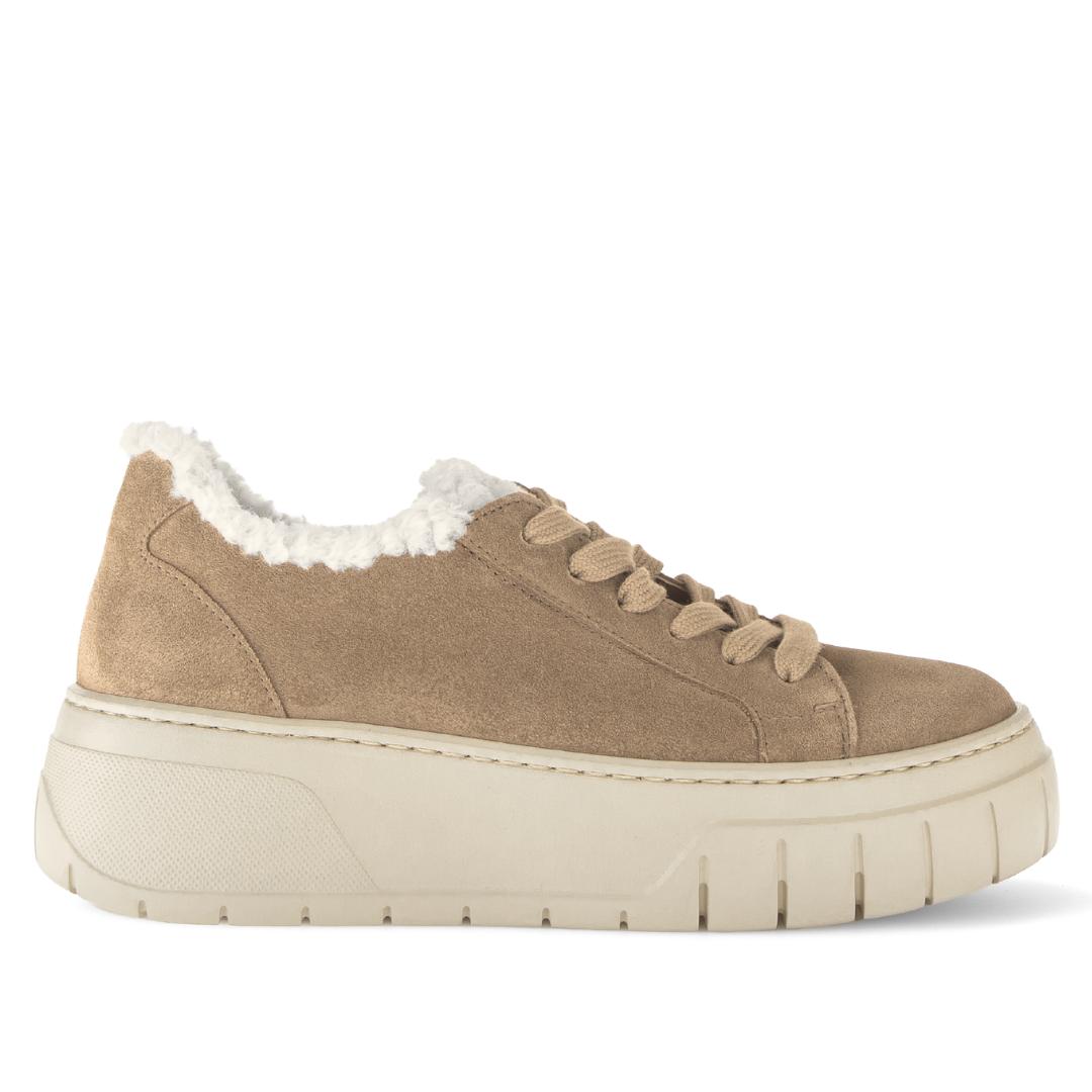 DAMES SPORTIEVE VETERSCHO-Beige suède/nubuck