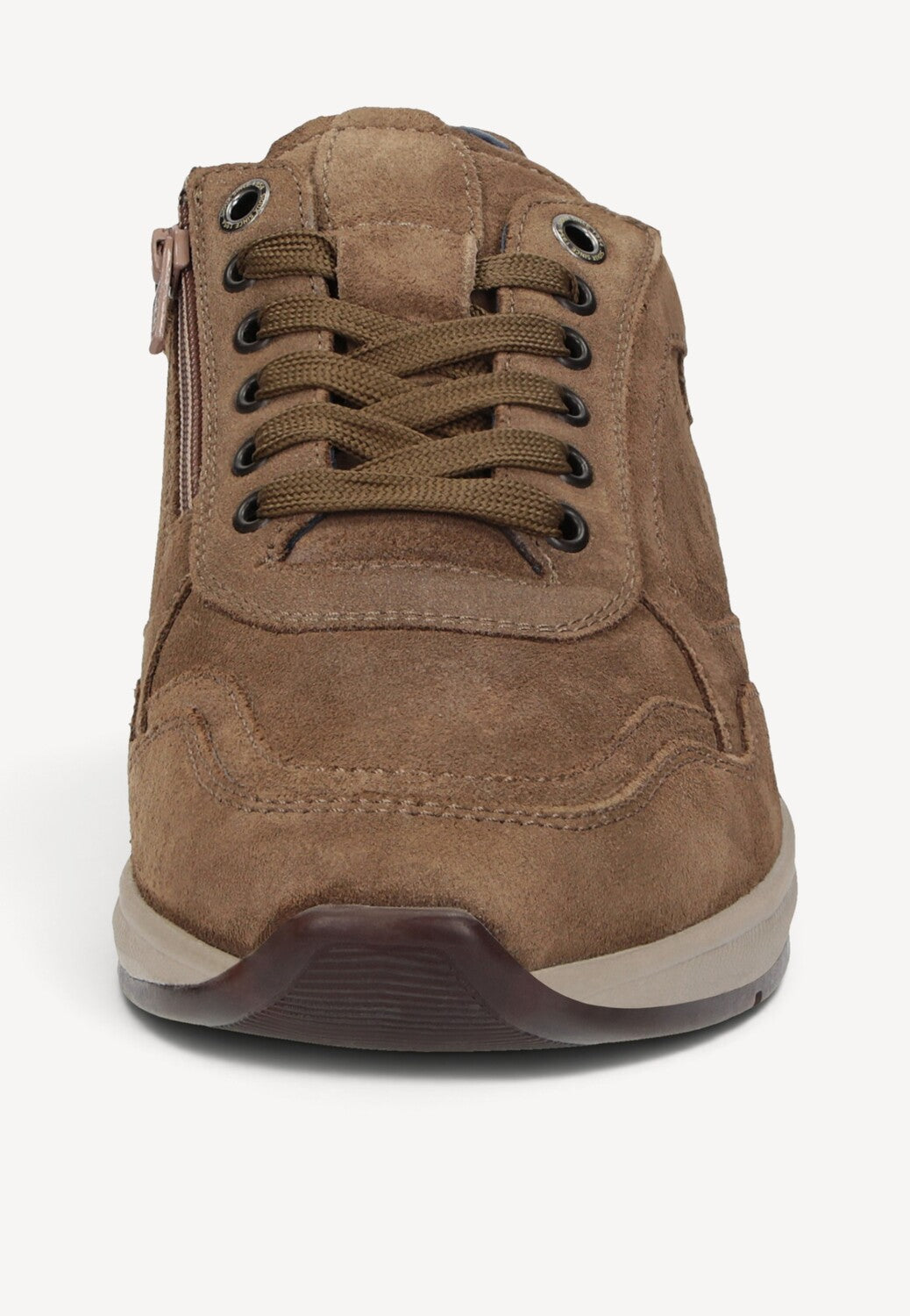 Heren veterschoenen-Bruin suède