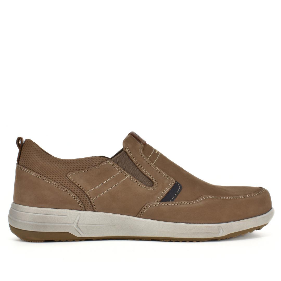 Heren instapper-Beige suède/nubuck