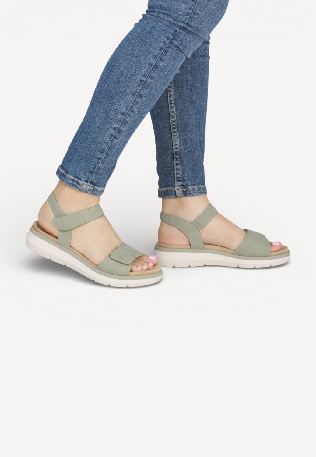 DAMES OPEN SCHOENEN-Groen suède/nubuck