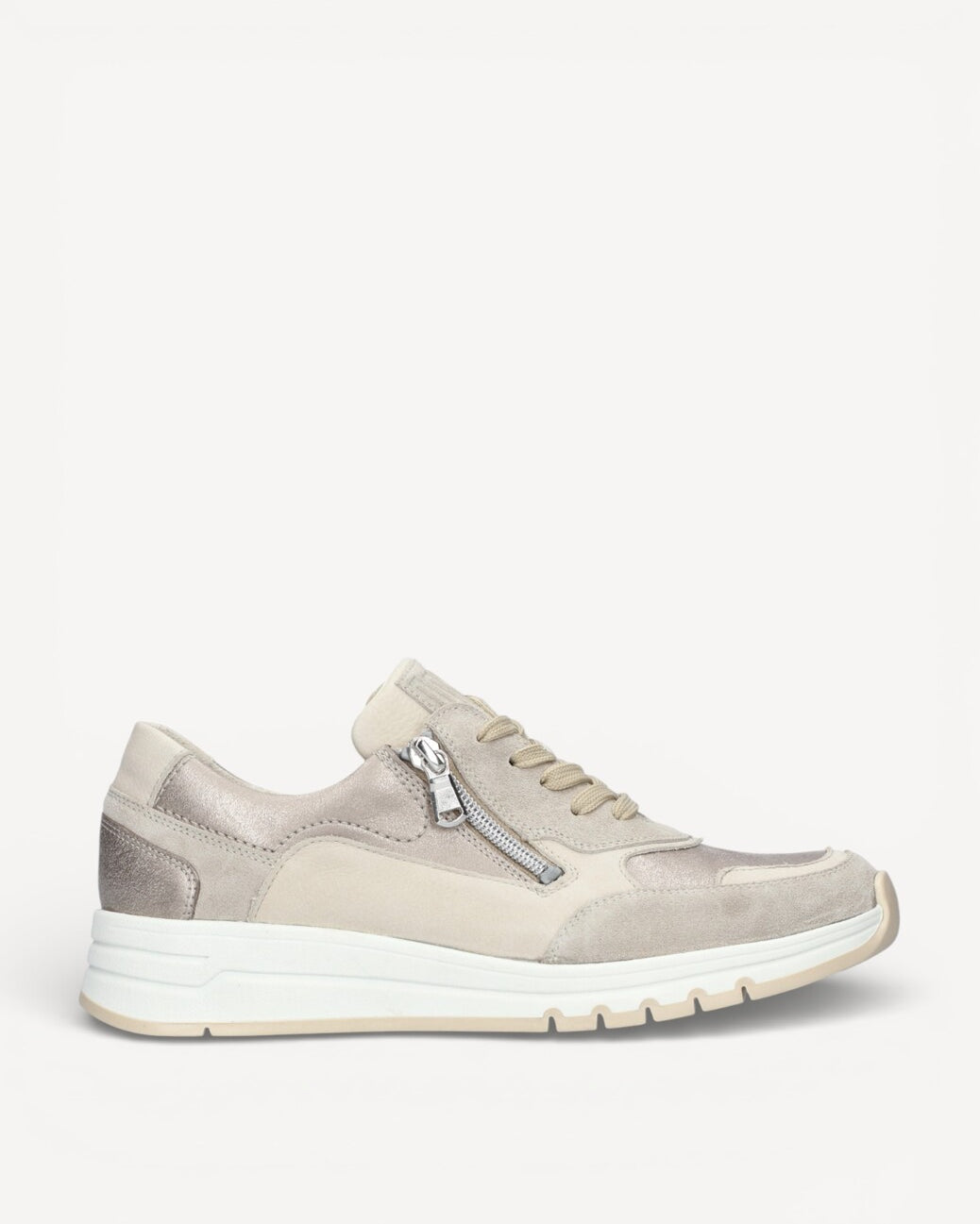 DAMES SPORTIEVE VETERSCHO-Beige suède/nubuck
