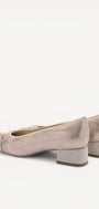 BALLERINAS + PUMPS-Beige leer