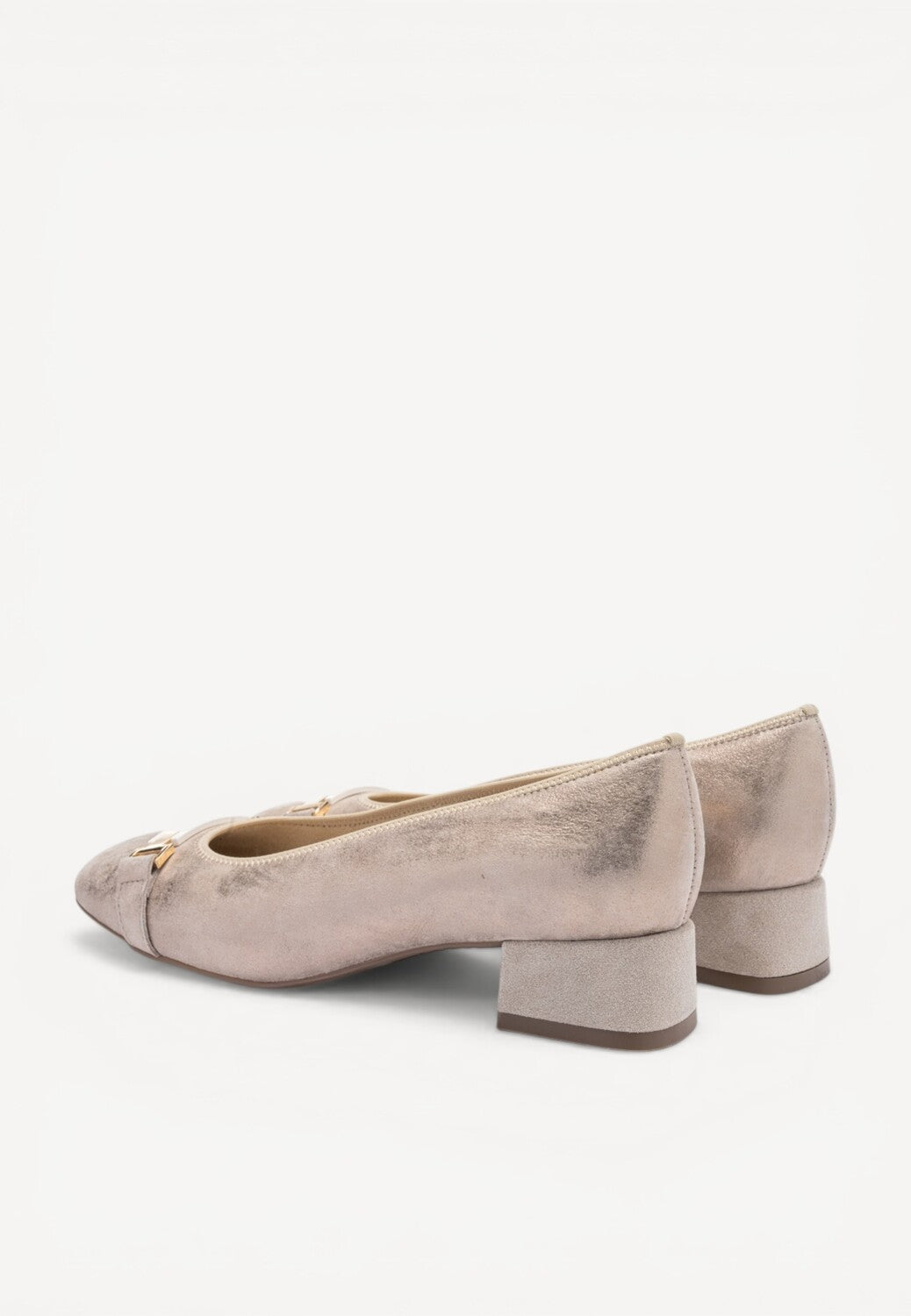 BALLERINAS + PUMPS-Beige leer