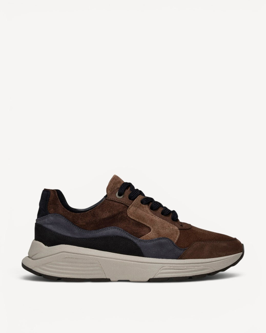 Heren veterschoenen-Bruin combi kleur