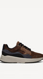Heren veterschoenen-Bruin combi kleur