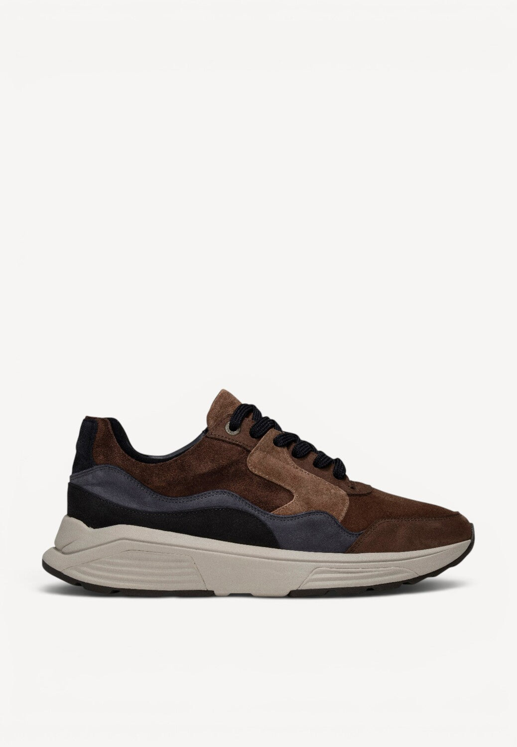 Heren veterschoenen-Bruin combi kleur