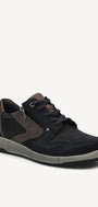 Heren veterschoenen-Blauw suède/nubuck
