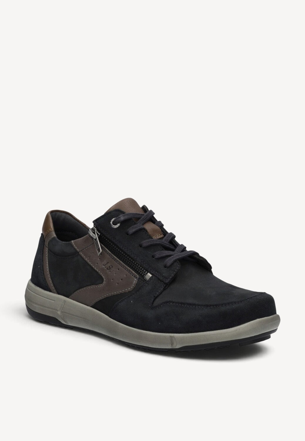 Heren veterschoenen-Blauw suède/nubuck