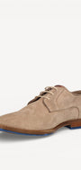 Heren veterschoenen-Beige suède/nubuck