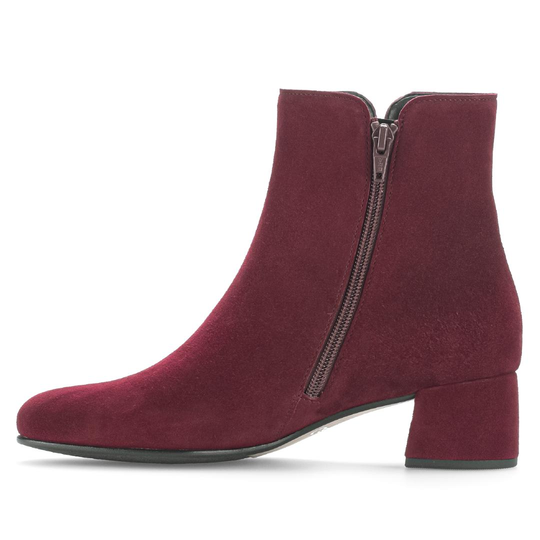 DAMES BOOTS+KORT LAARS-Rood suède/nubuck