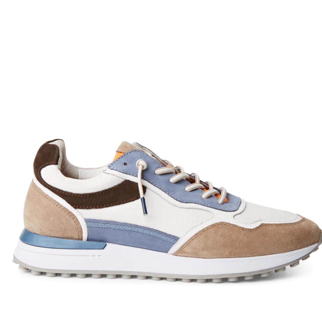 Heren veterschoenen-Beige combi kleur