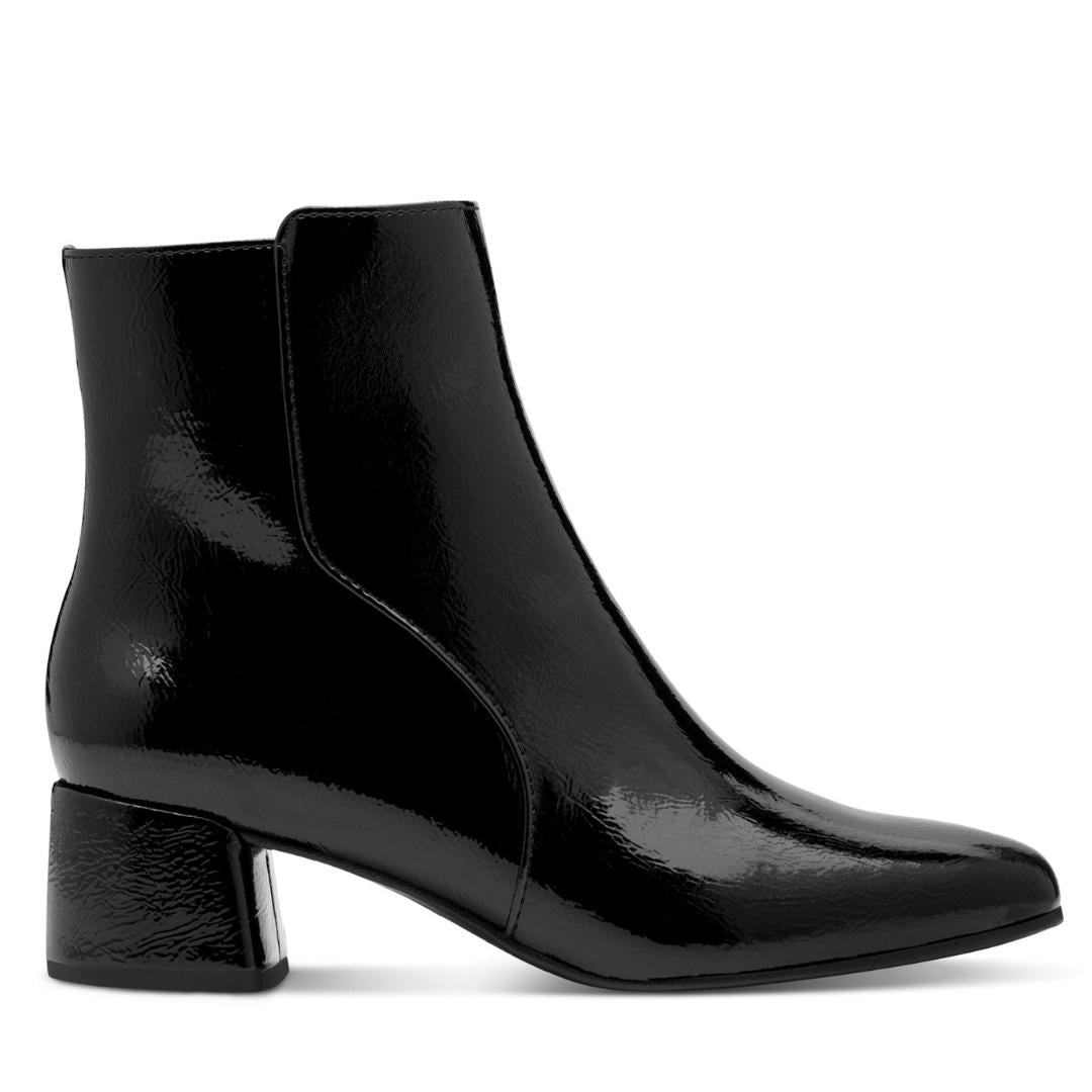 DAMES BOOTS+KORT LAARS-Zwart lak